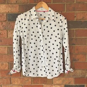 Crown & Ivy Polka Dot Button Down Shirt